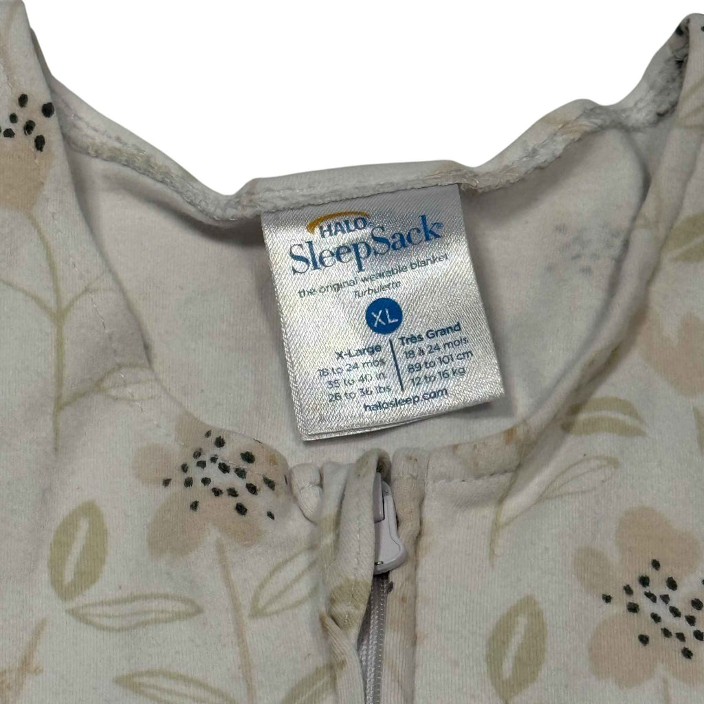 Halo XL 18-24 Months 0.5 TOG Sleep Sack Poppies White and Pink - Ready Kids Canada