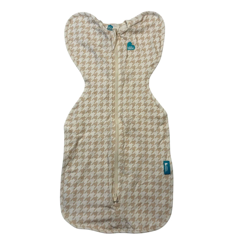 Love To Dream Swaddle Up Original 1.0 TOG - Newborn (NB) - Tan Houndstooth - Ready Kids Canada