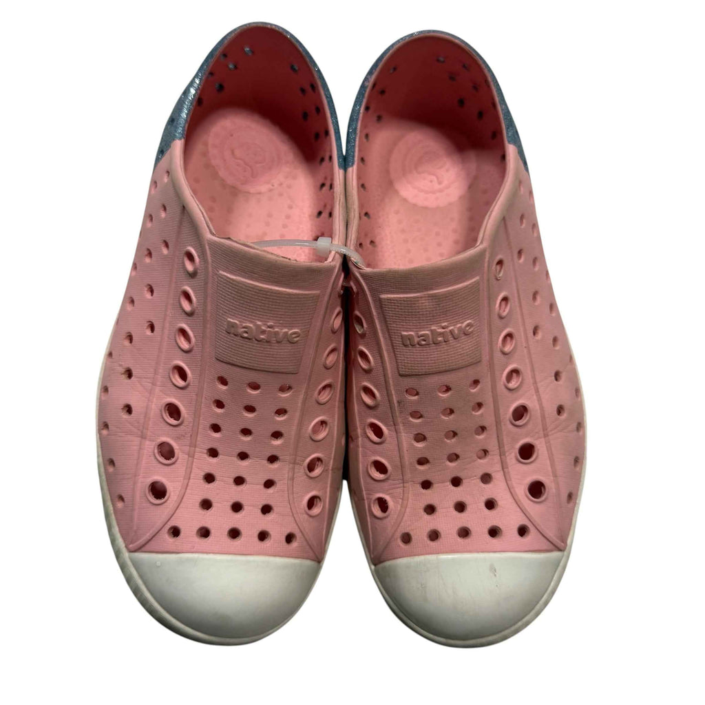 Native Shoes Jefferson Bio-Bling™ Pink Blue Sparkle Size 12 Little Kids - Ready Kids Canada