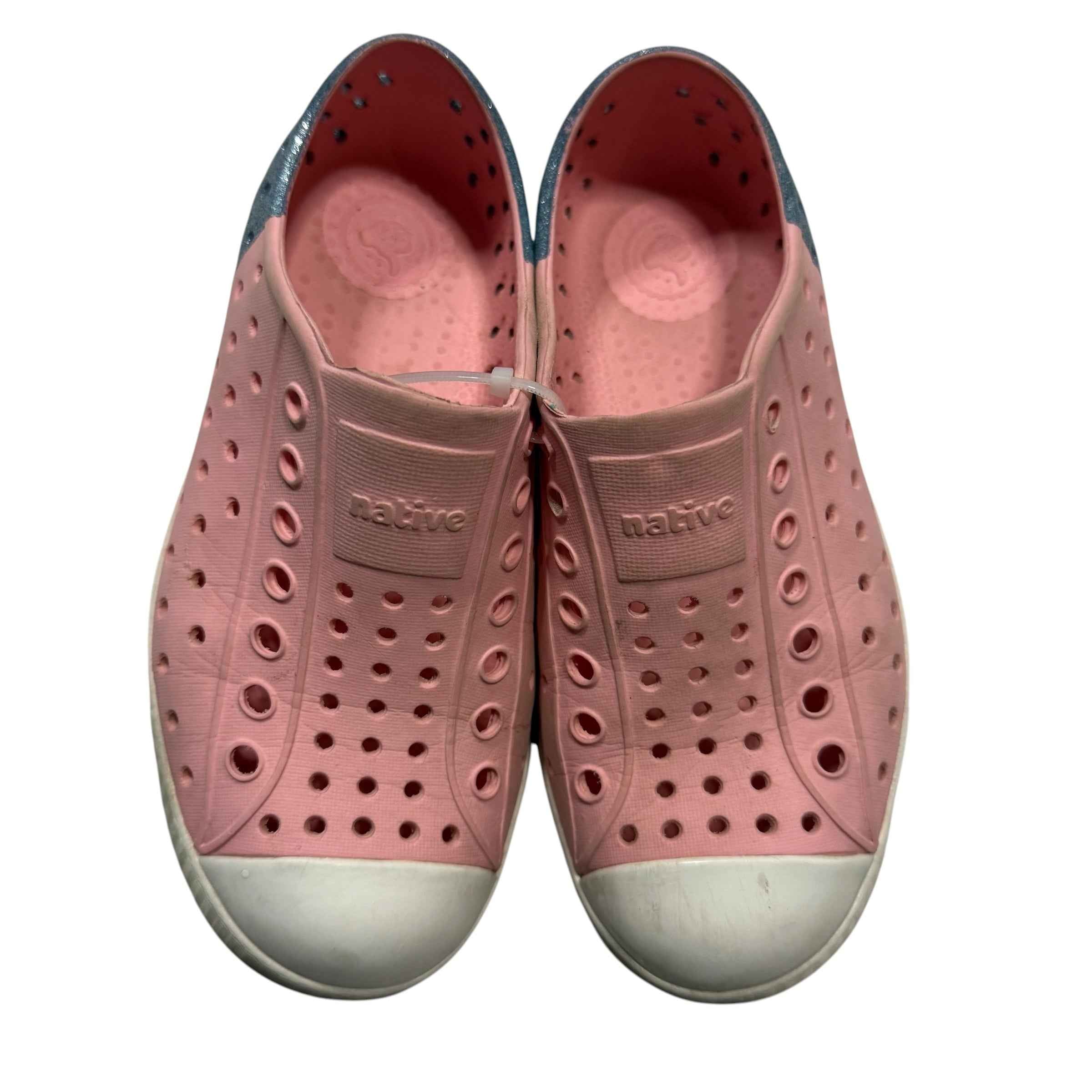 Native Shoes Jefferson Bio-Bling™ Pink Blue Sparkle Size 12 Little Kids - Ready Kids Canada