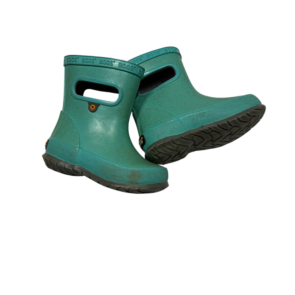 Bogs Skipper Glitter Teal Little kid Size 5 Rubber Rain Boot - Ready Kids Canada