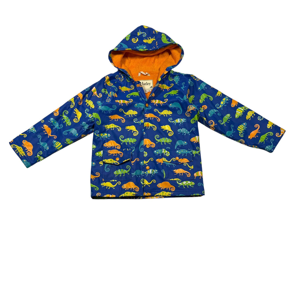 Hatley 8 Rain Jacket Chameleons Blue Orange