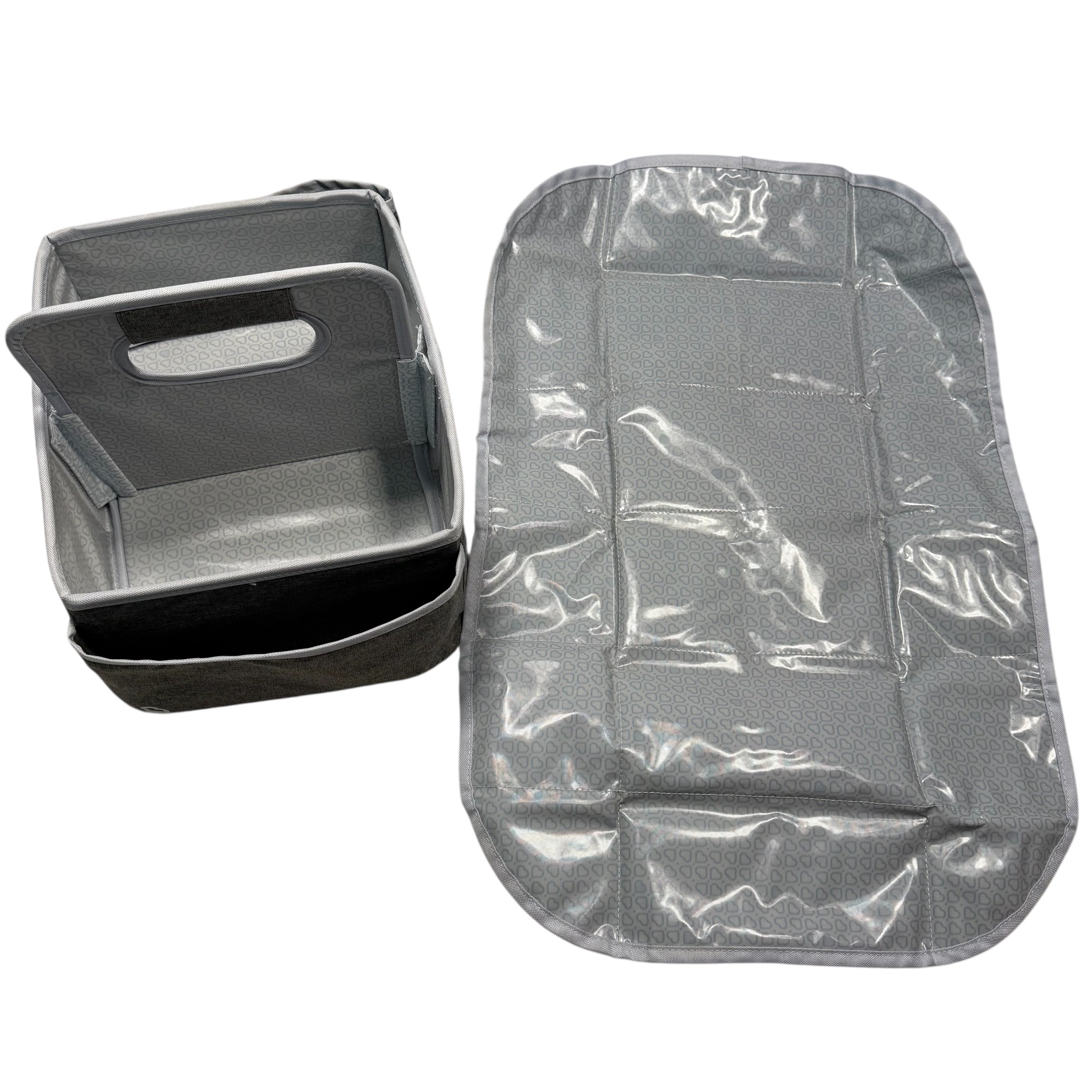 Munchkin Portable Diaper Caddy Organizer, Grey with Changepad