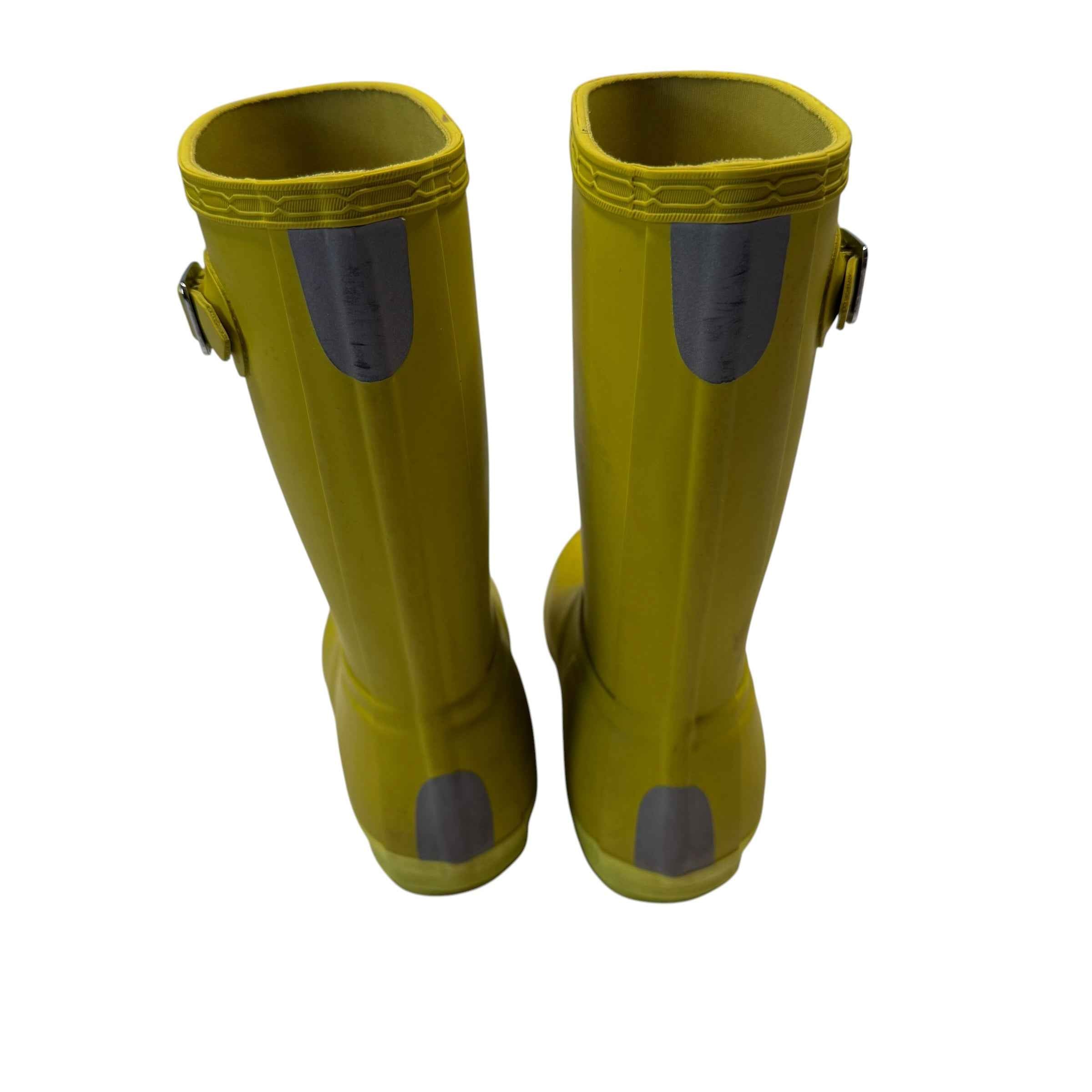 Hunter Kids Original First Classic Lime Green Rain Boots Size 12/13