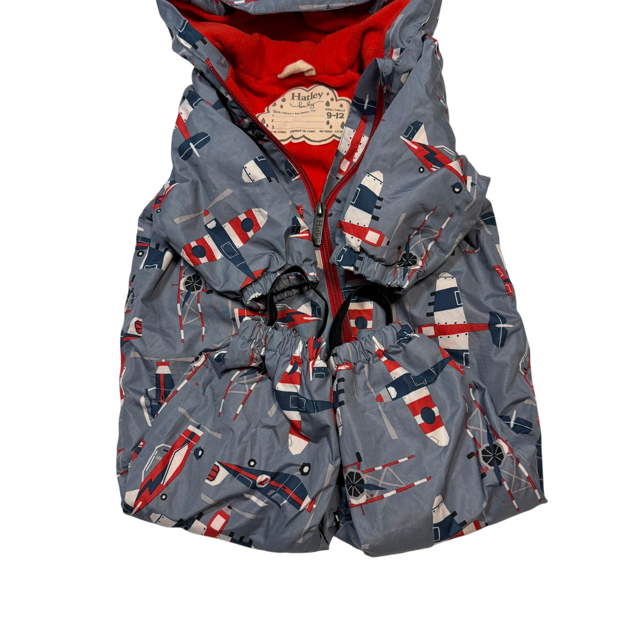 Hatley 9-12 Months Fleece Lined Insulated Rain Suit with Stirrups