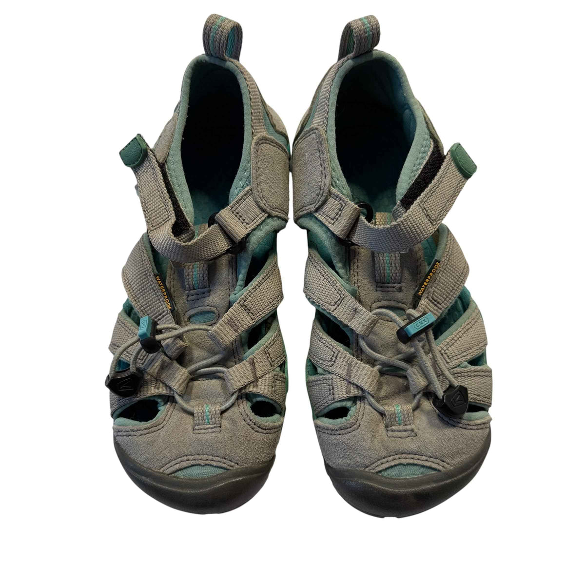 Keen Seacamp II CNX Gray Teal Sandals Kids US Size 1 - Ready Kids Canada