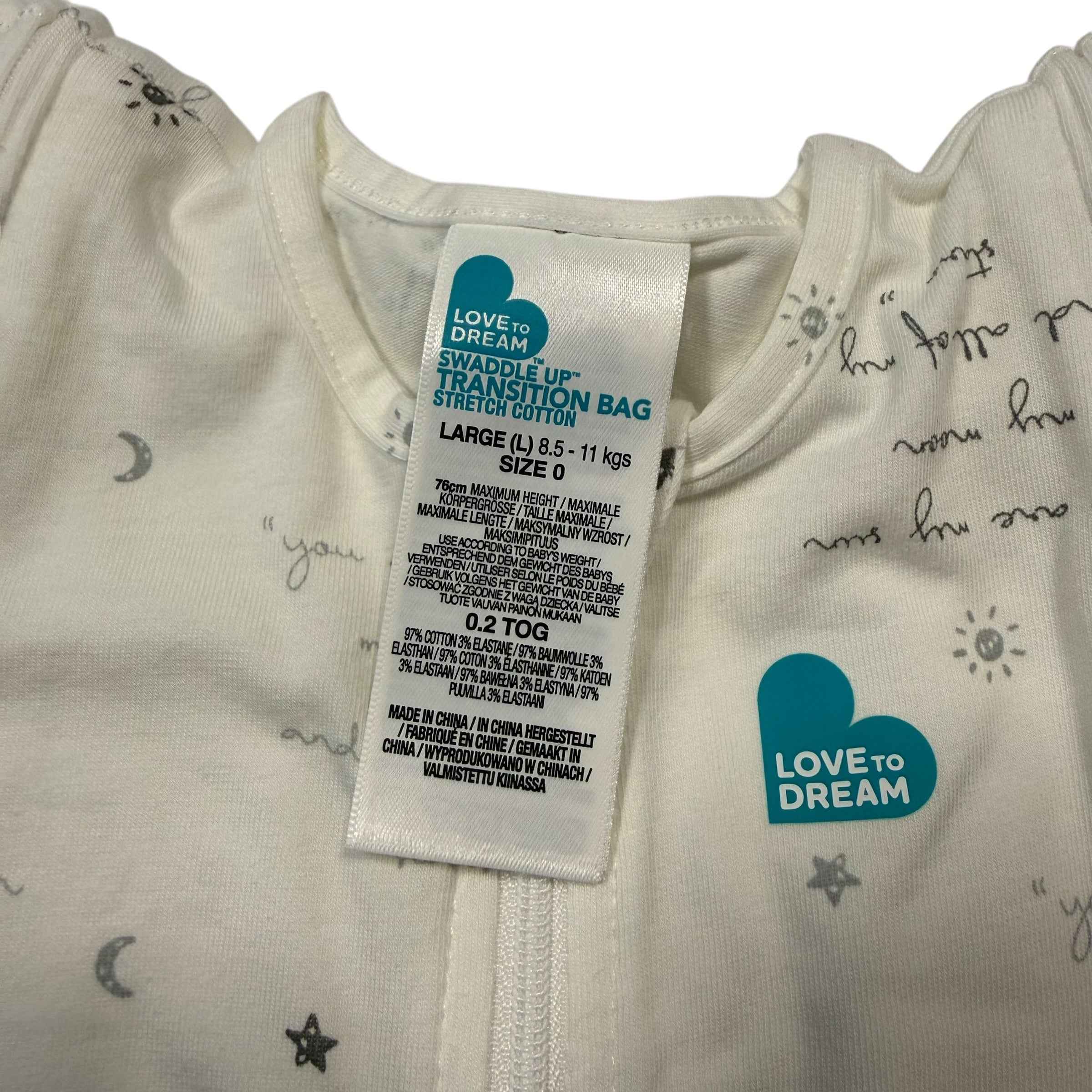 Love To Dream Swaddle Up Transition Bag Stage 2 - Large - 0.2 TOG - Ready Kids Canada