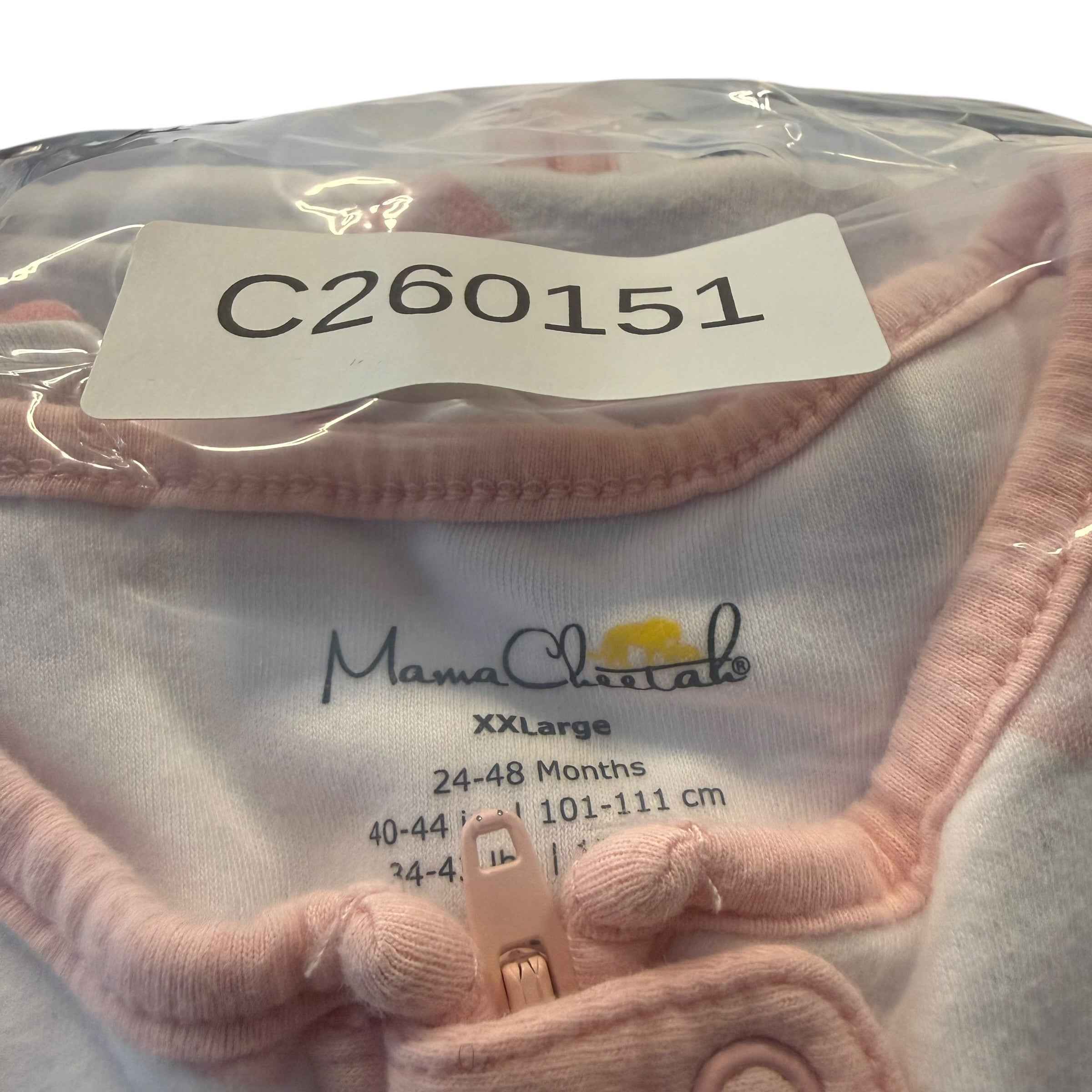 Mama Cheetah Baby Wearable Blanket - Pink Hearts (Size XX-Large, 24–48 Months) - Ready Kids Canada