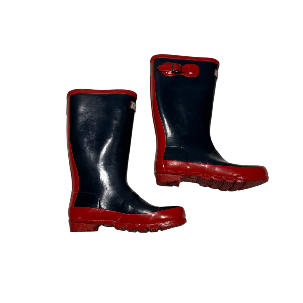 Navy Red Hatley Big Kid 3 Rain Boots