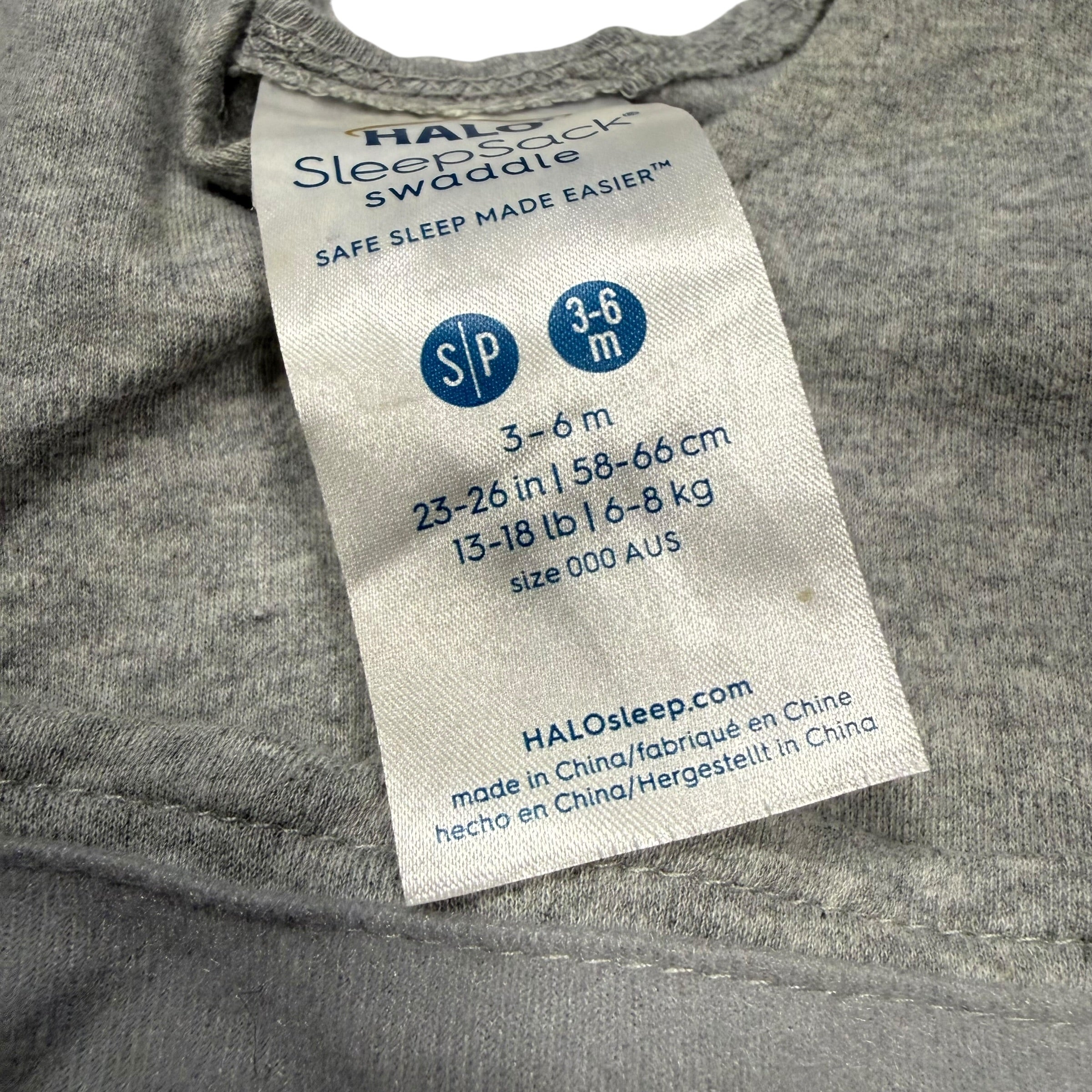 Halo Swaddle Sleep Sack Gray 3-6 Months - Ready Kids Canada