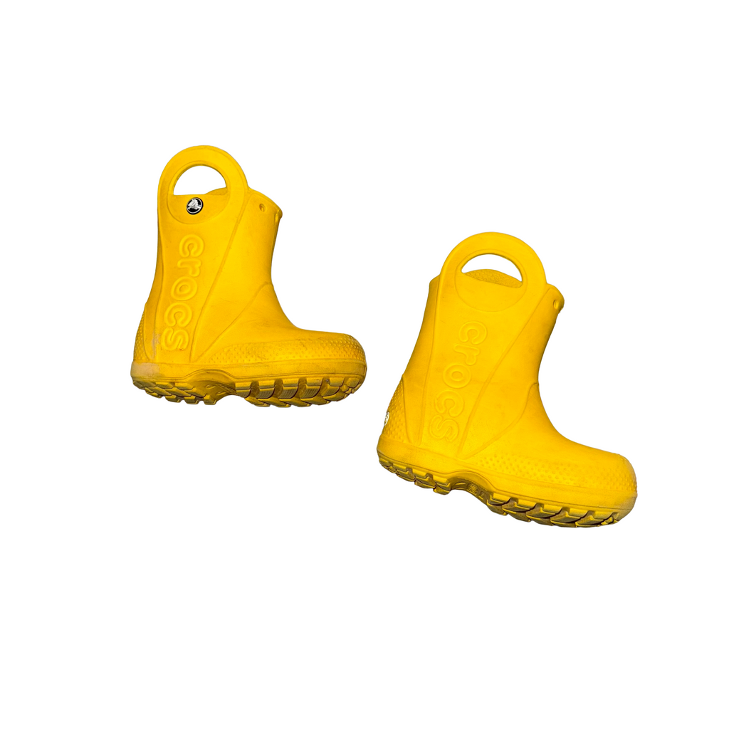 Crocs little kid size 6 Handle It rain boots yellow waterproof