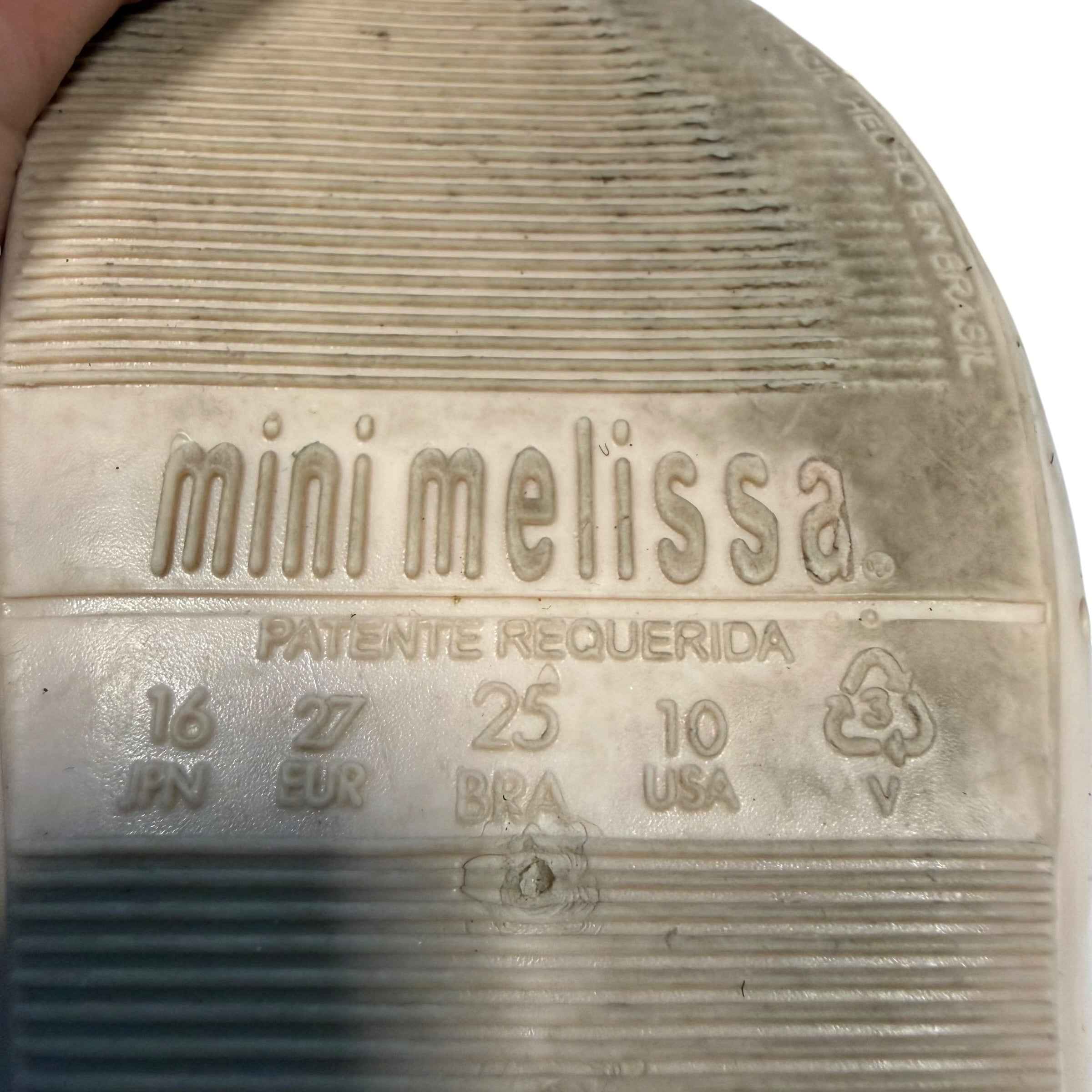 Mini Melissa Furadinha Pineapple Jelly Mary Jane Shoes - Kids Size 10