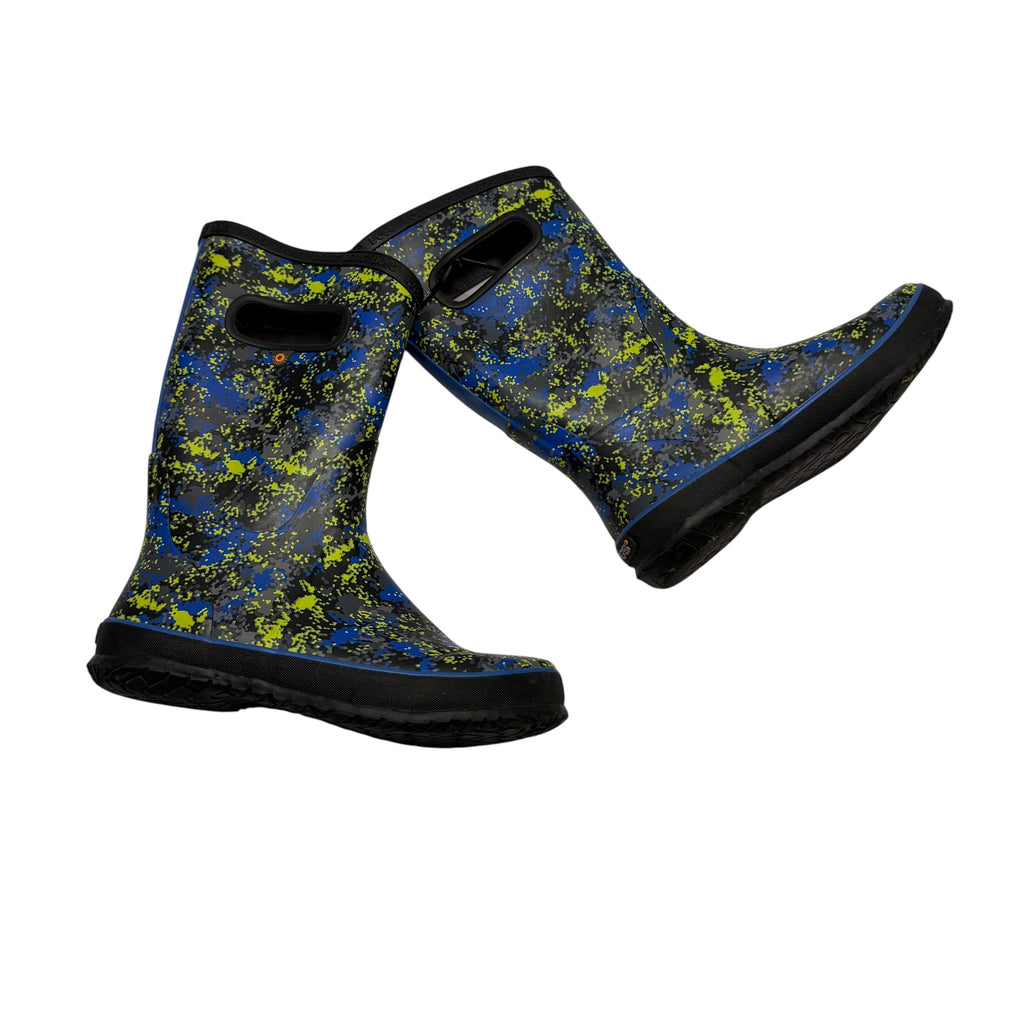 Bogs Kids' Micro Camo Rain Boots in Blue Multi (Big Kid Size 4) - Ready Kids Canada