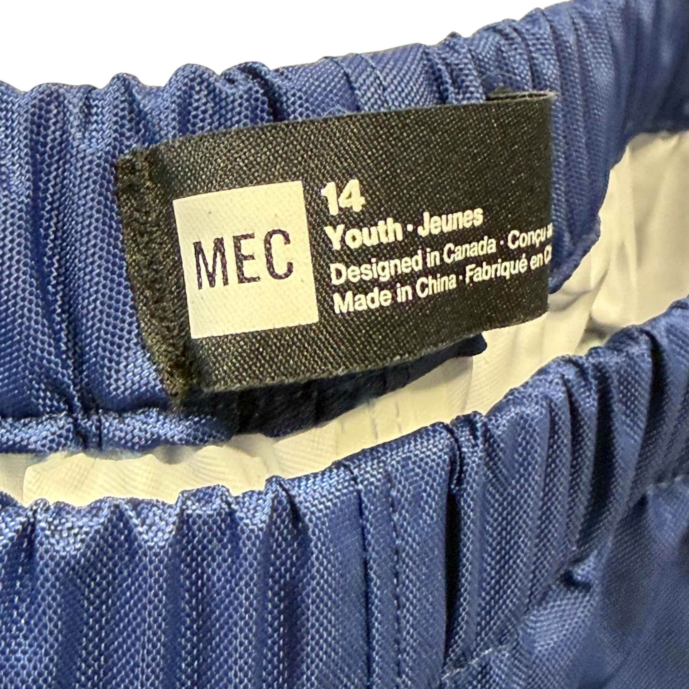 MEC Heritage Rain Pants - Navy, Youth Size 14 - Ready Kids Canada