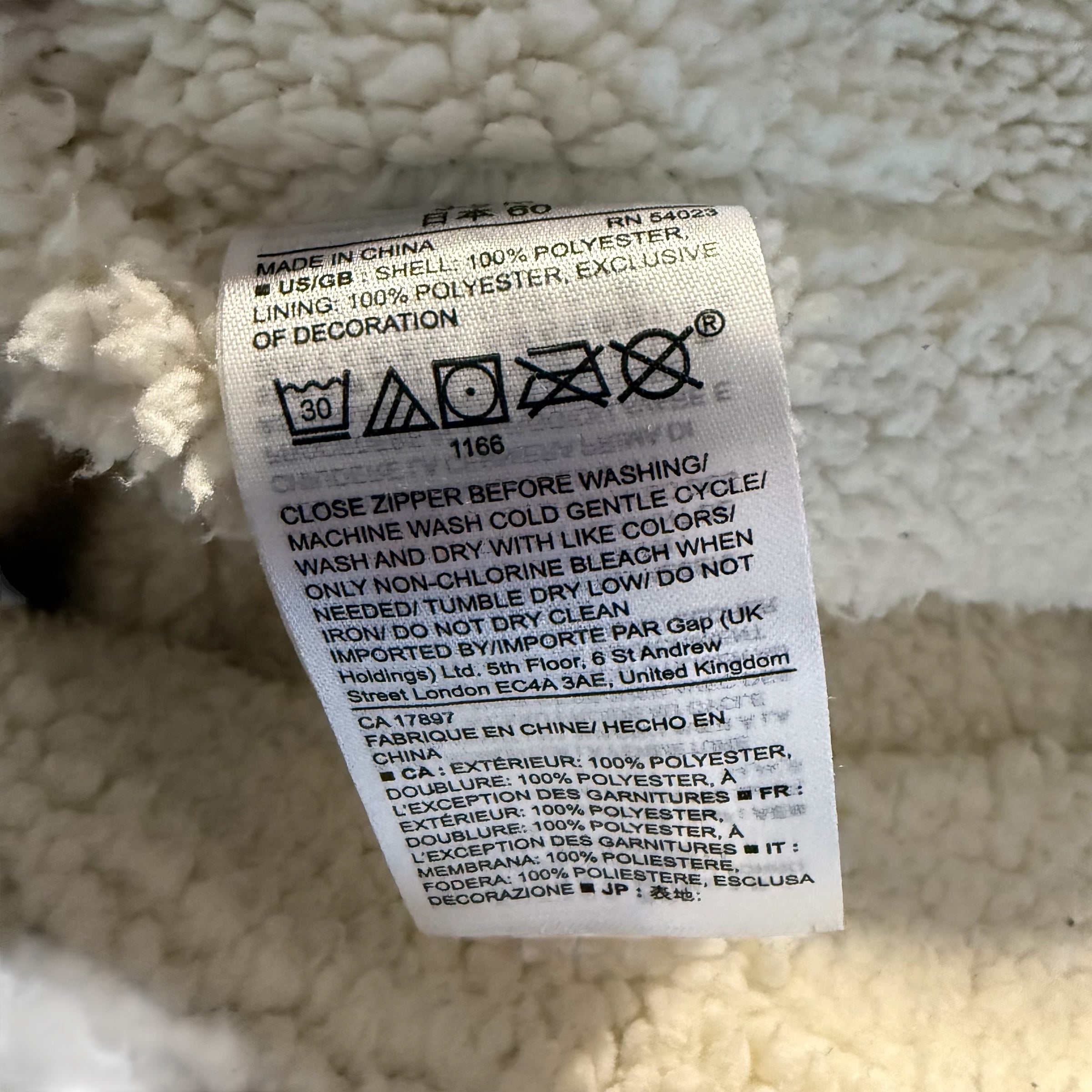 Gap 3-6 Month Hooded Baby Bundler Bear Hooded Sherpa Bunting