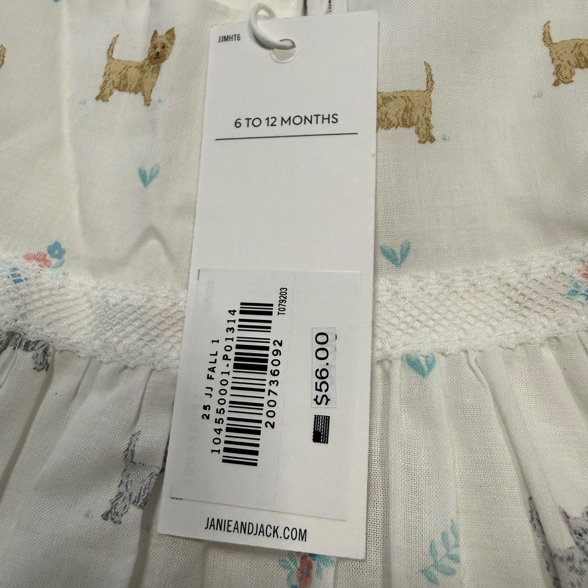 Janie Jack 6-12 NEW BNWT Dress Baby Dog Friends - Ready Kids Canada