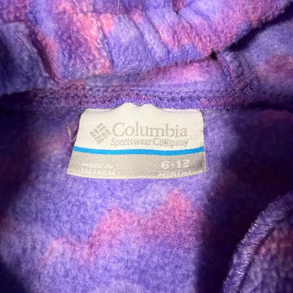 Columbia Fleece Bunting Suit - Pink and Purple - 6-12 Months - Ready Kids Canada