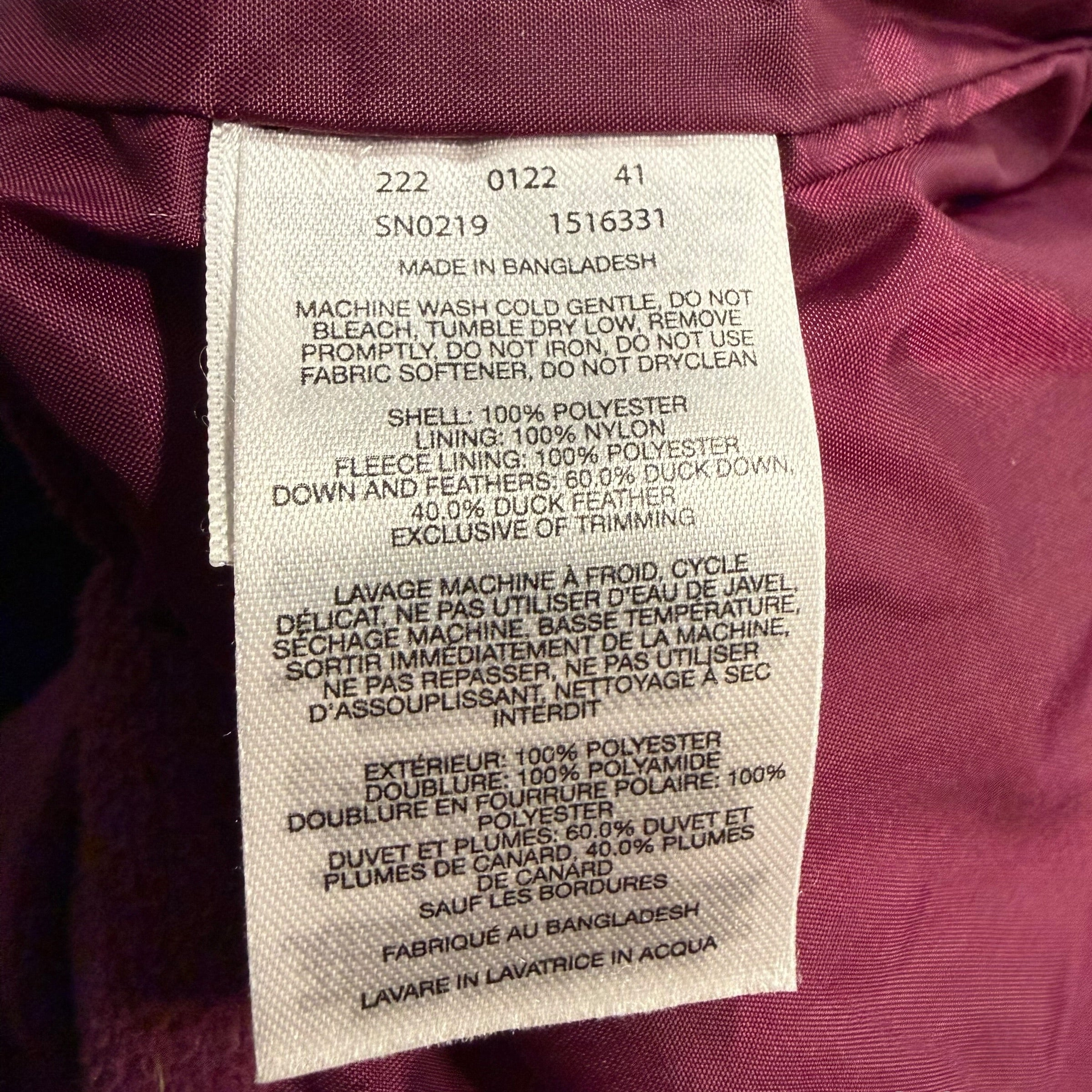 Columbia 12-18 Month Down Snowsuit With Fold Over Hands And Feet