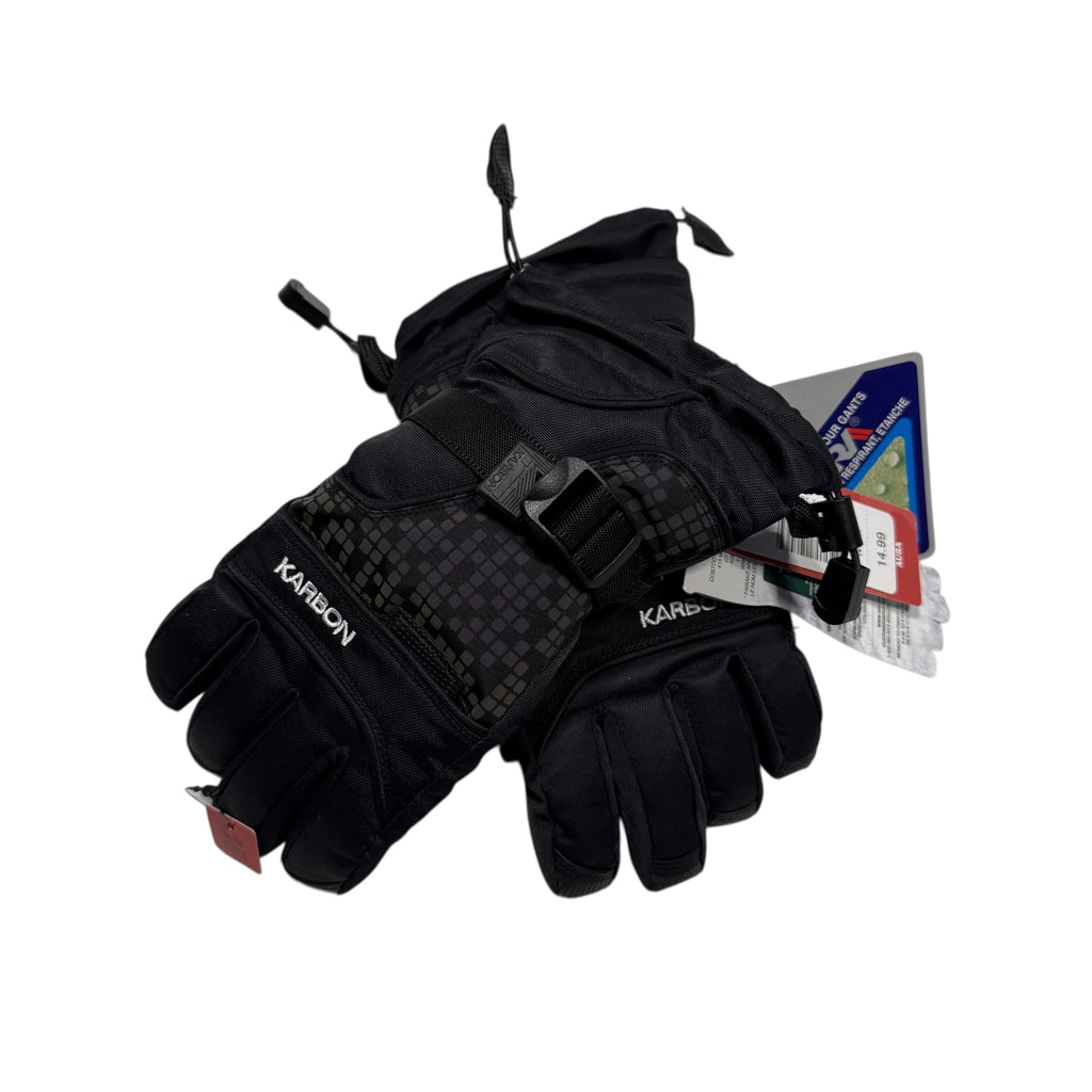 Black Karbon Gloves Youth Medium NEW BNWT
