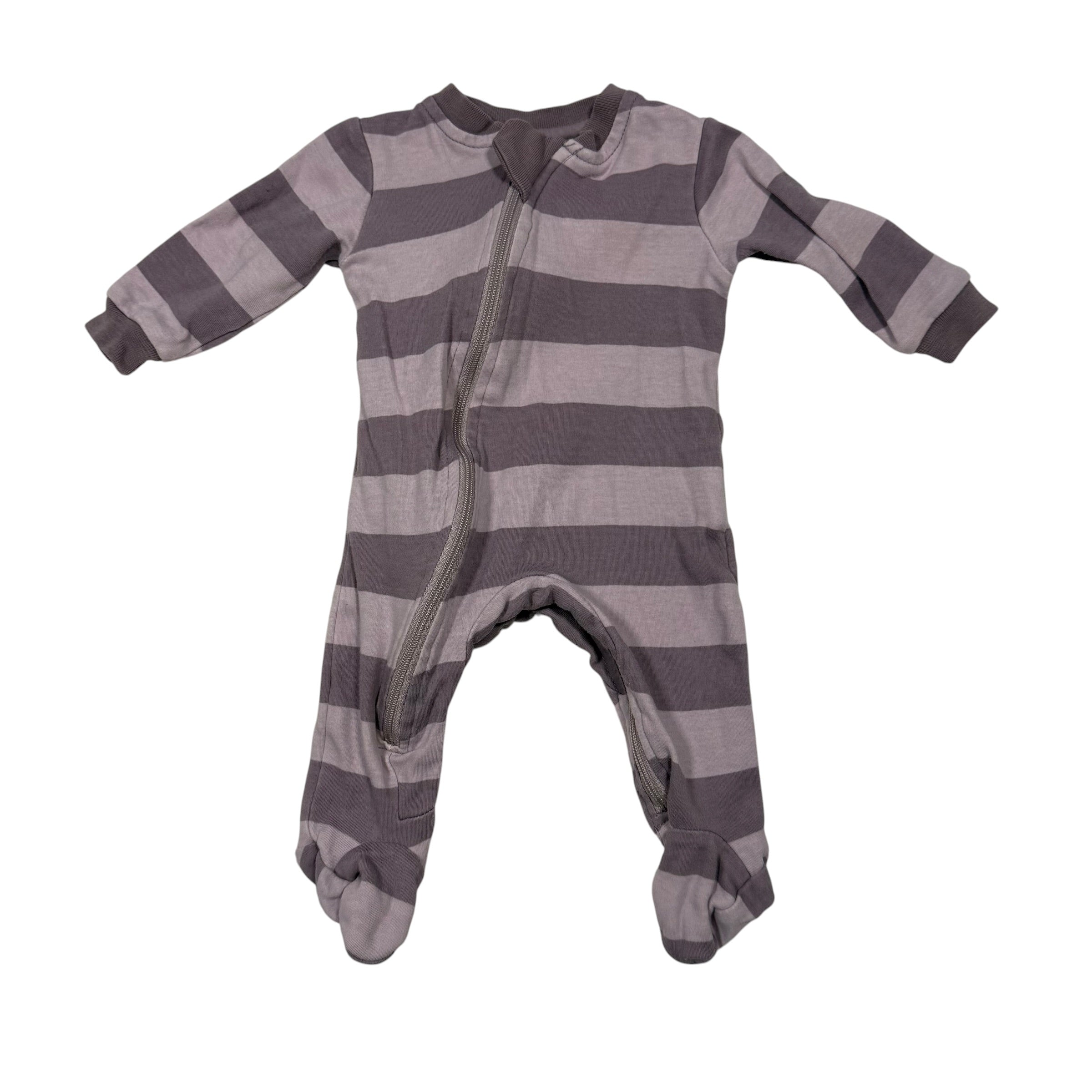 Zippy Jamz NB Newborn Organic Cotton Striped Footed Sleeper - Ready Kids Canada