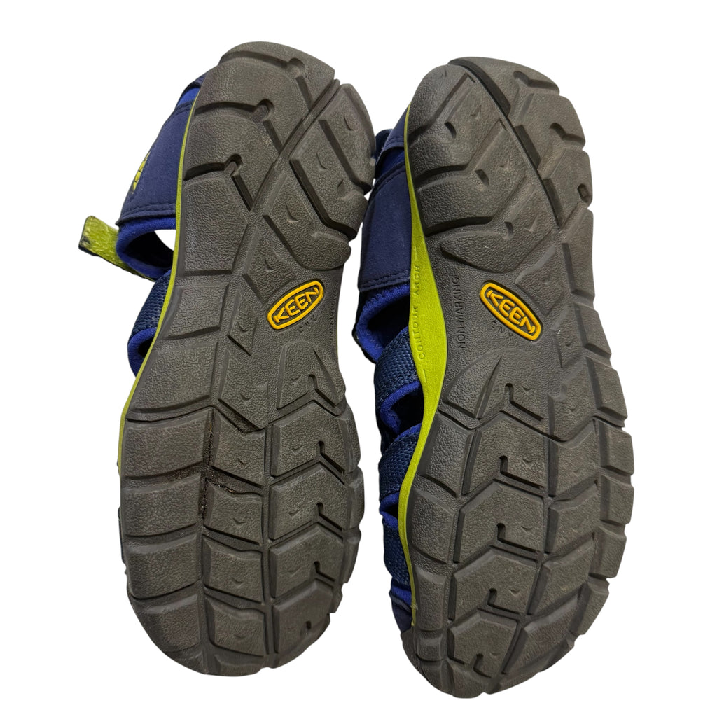 Keen Seacamp CNX II Water Sandals Blue and Lime Green Big Kid Size 2 - Ready Kids Canada