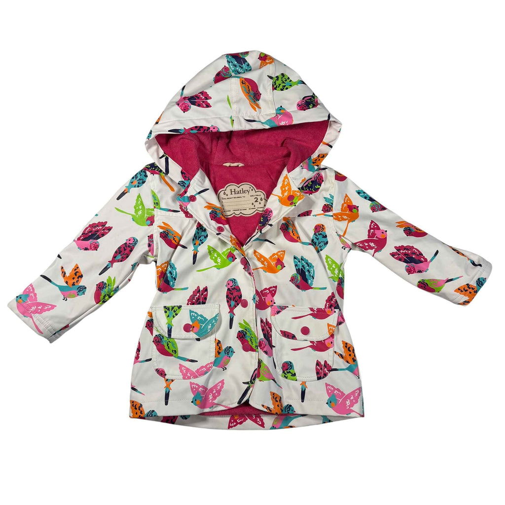 Hatley Classic Printed Bird Print Raincoat Size 2T