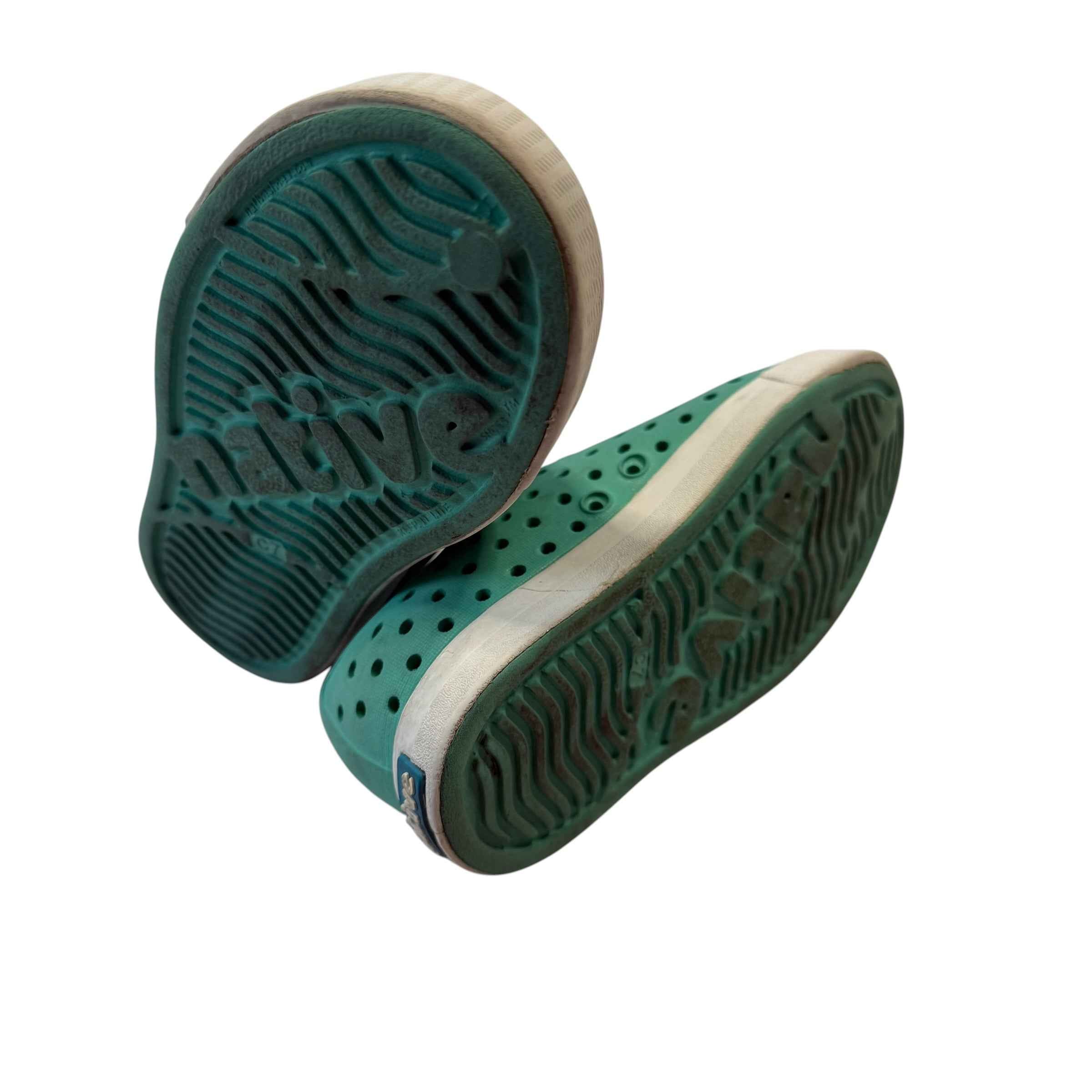 Native Shoes Kids Jefferson Waterproof Slip-On Sneakers - Teal - Size C7 Toddler - Ready Kids Canada