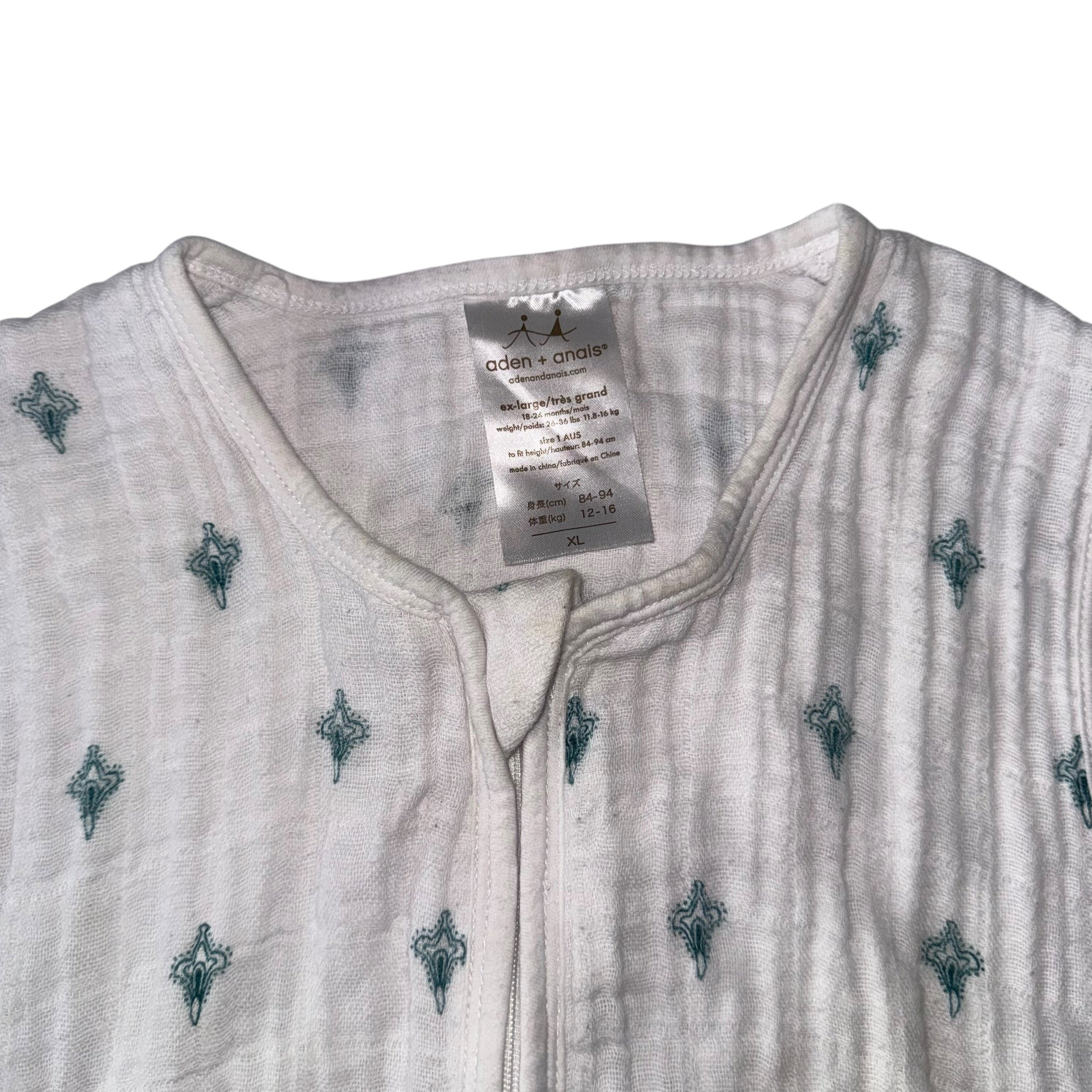 aden + anais XL Teal Diamond Sleep Sack - Ready Kids Canada