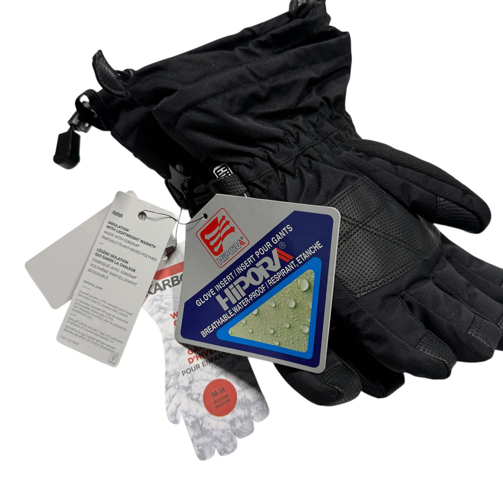 Black Karbon Gloves Youth Medium NEW BNWT