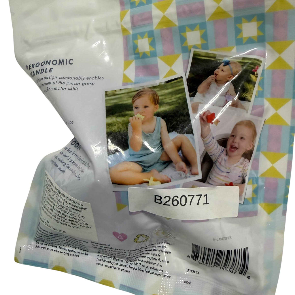 Nooli by Grabease: First Self-Feeding Utensil Set Lavender (Purple) New BNWT