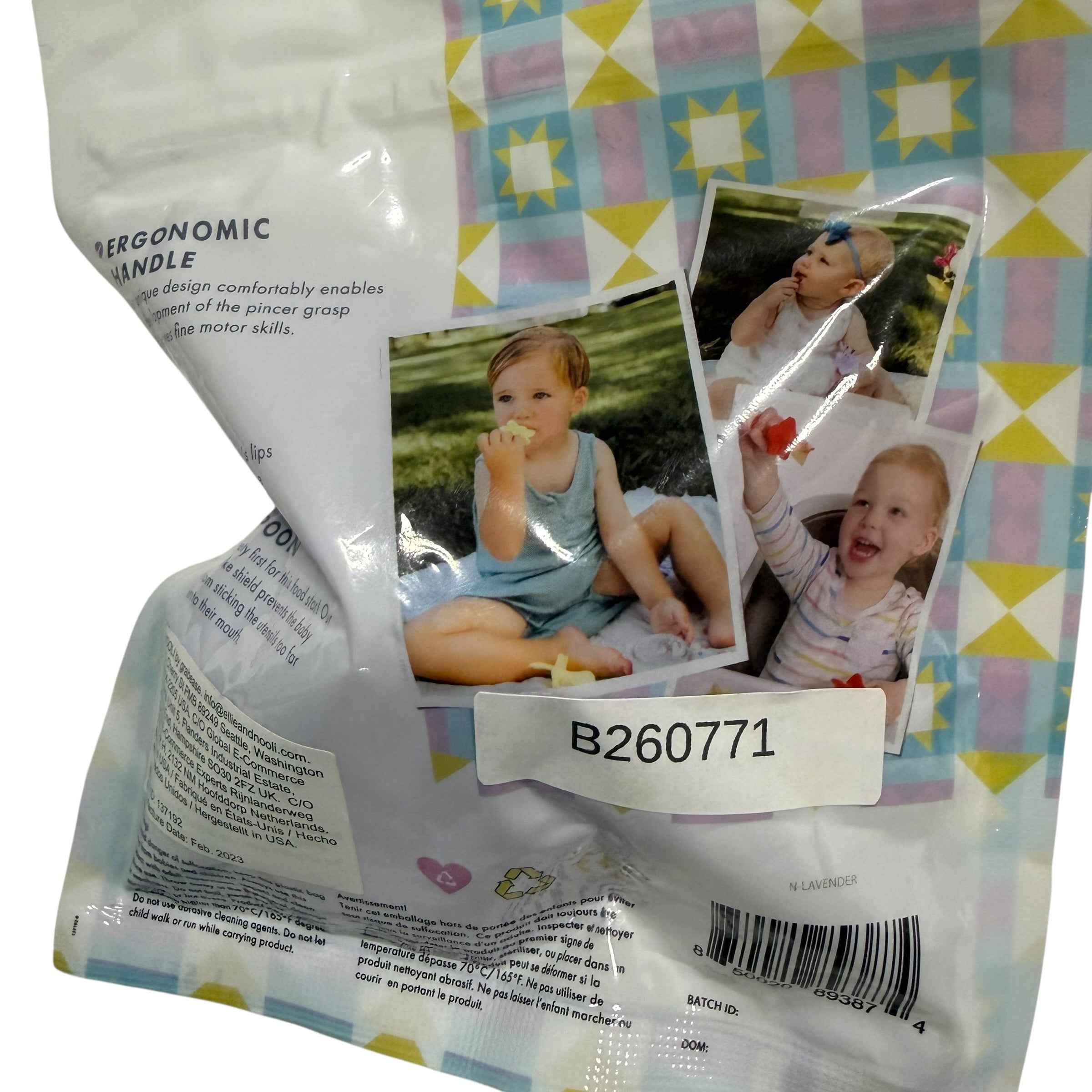 Nooli by Grabease: First Self-Feeding Utensil Set Lavender (Purple) New BNWT