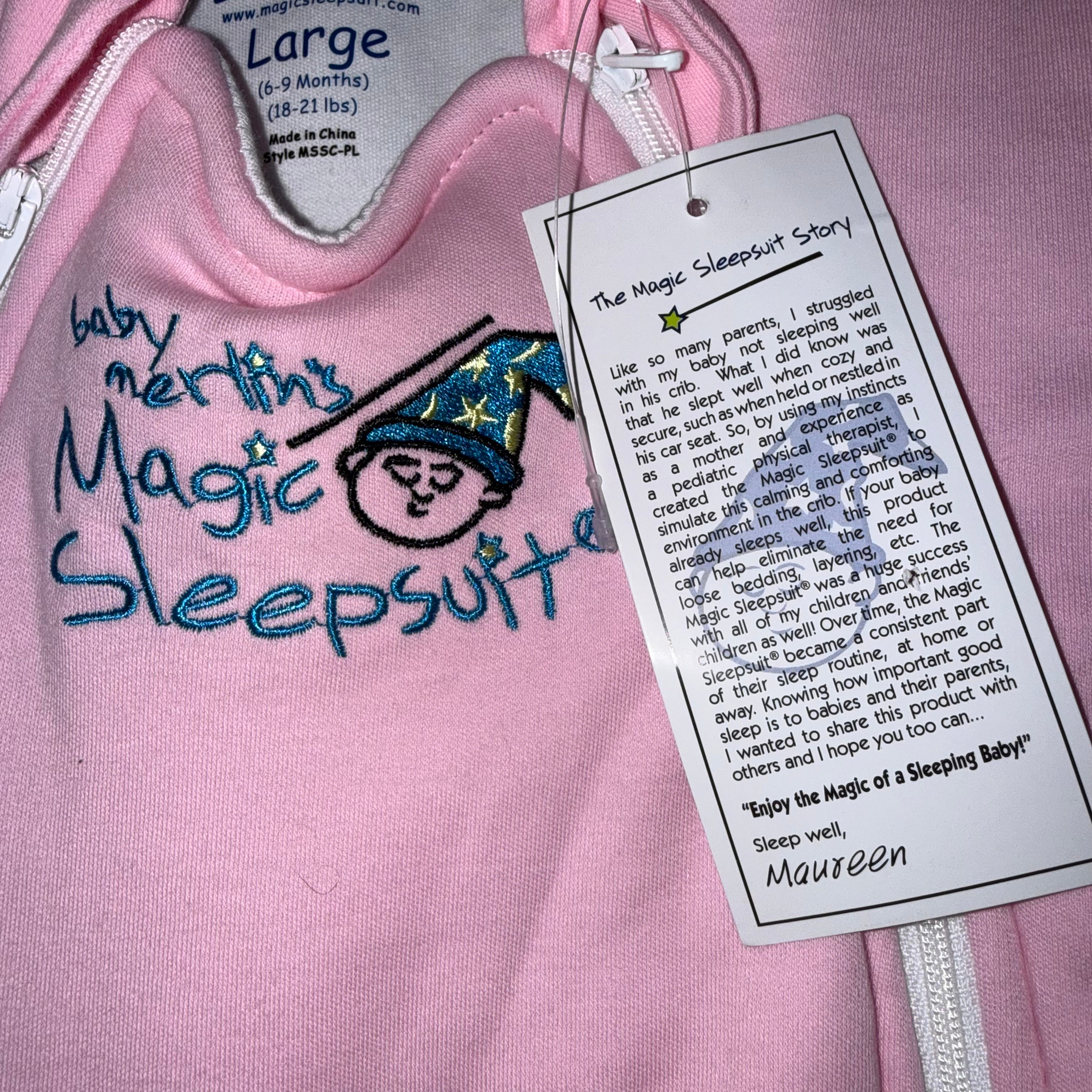 New BNWT baby merlin's Magic Sleepsuit Pink Large (6-9 Months) - Ready Kids Canada