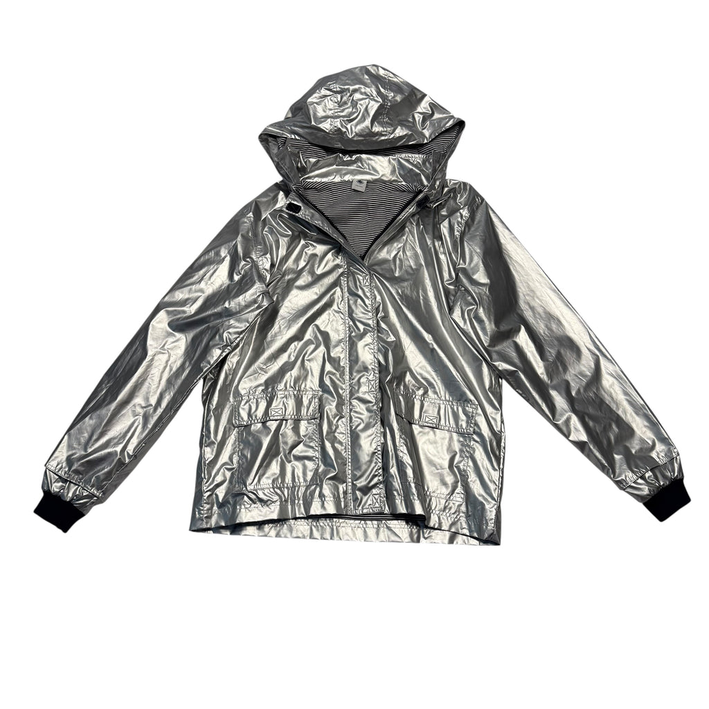 Petit Bateau 12 Year Rain Jacket Coat Silver - Ready Kids Canada