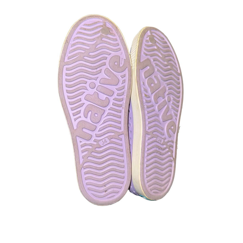 Native Jefferson shoes sandals big kid size 4 lilac purple EVA
