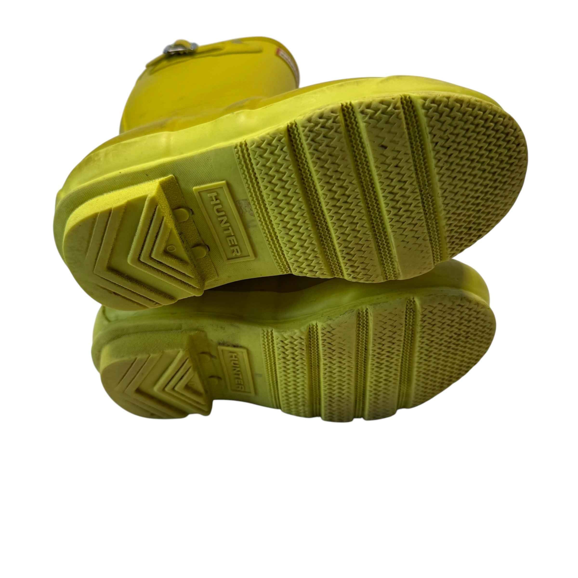 Hunter Kids Original First Classic Lime Green Rain Boots Size 12/13