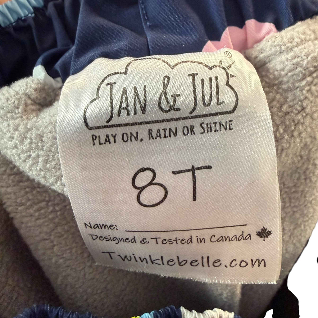 Jan & Jul 8T Navy Rainbow Cloud Rain Pants - Ready Kids Canada