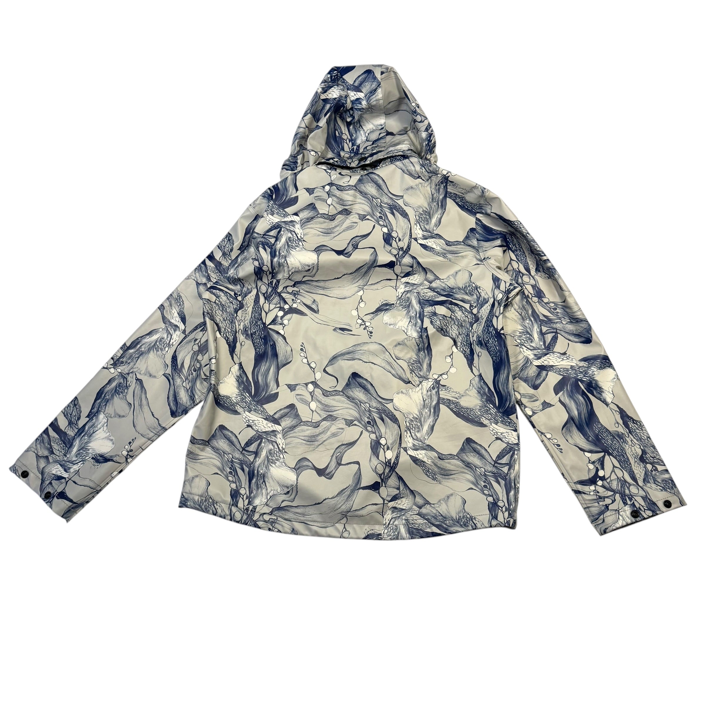 Helly Hansen Kids Rain Jacket - Blue & White Floral (Size 164 / 14 Years) - Ready Kids Canada