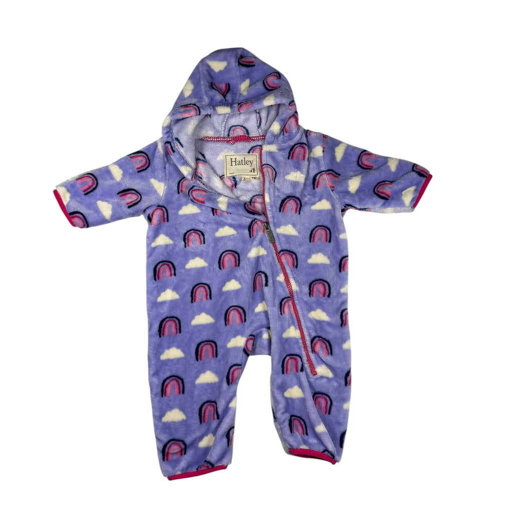 Hatley Rainbow Fleece Bunting - Purple - 6-9 Months - Ready Kids Canada