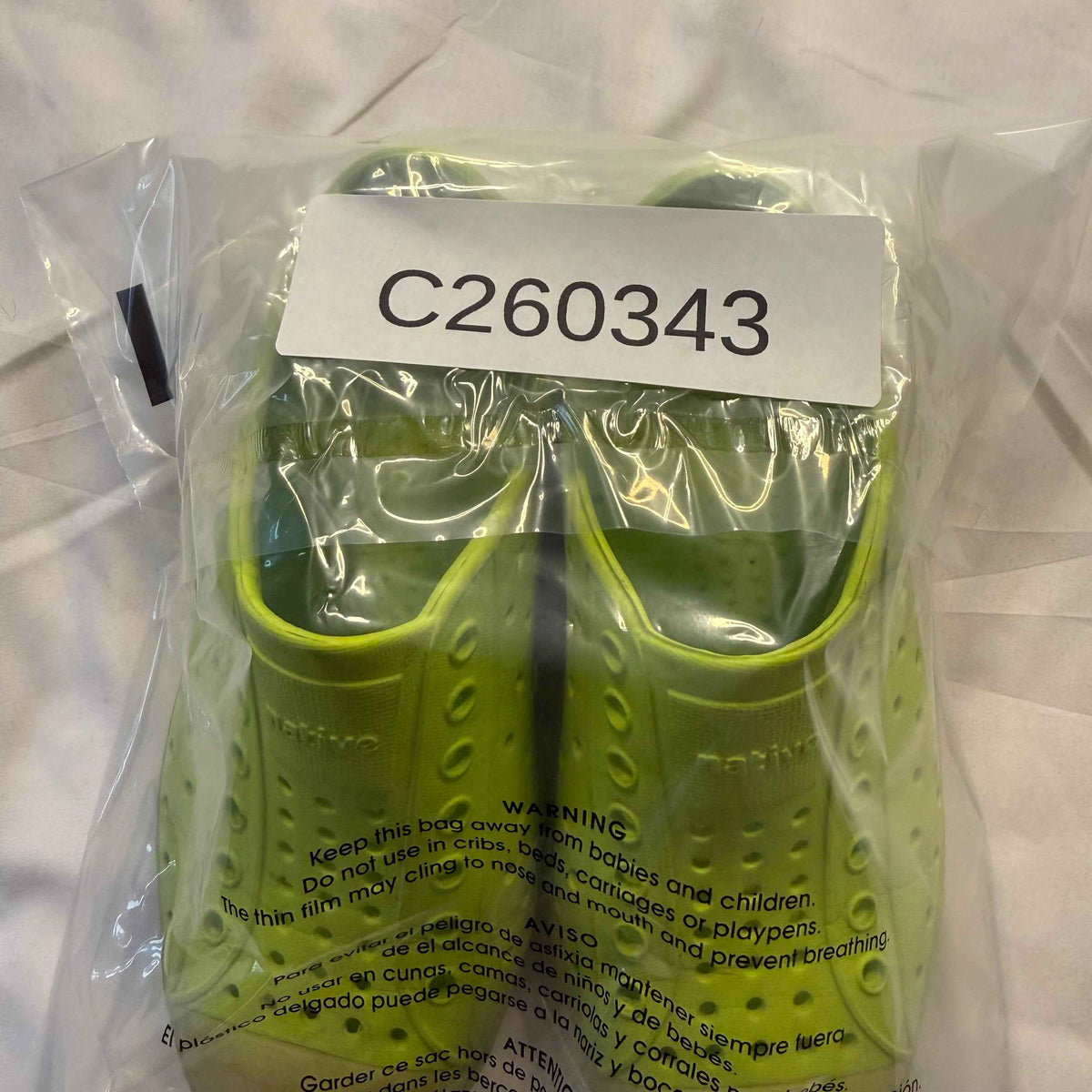 Native Shoes Jefferson Lime Green Slip-On Sneakers Size C12 Little Kid - Ready Kids Canada