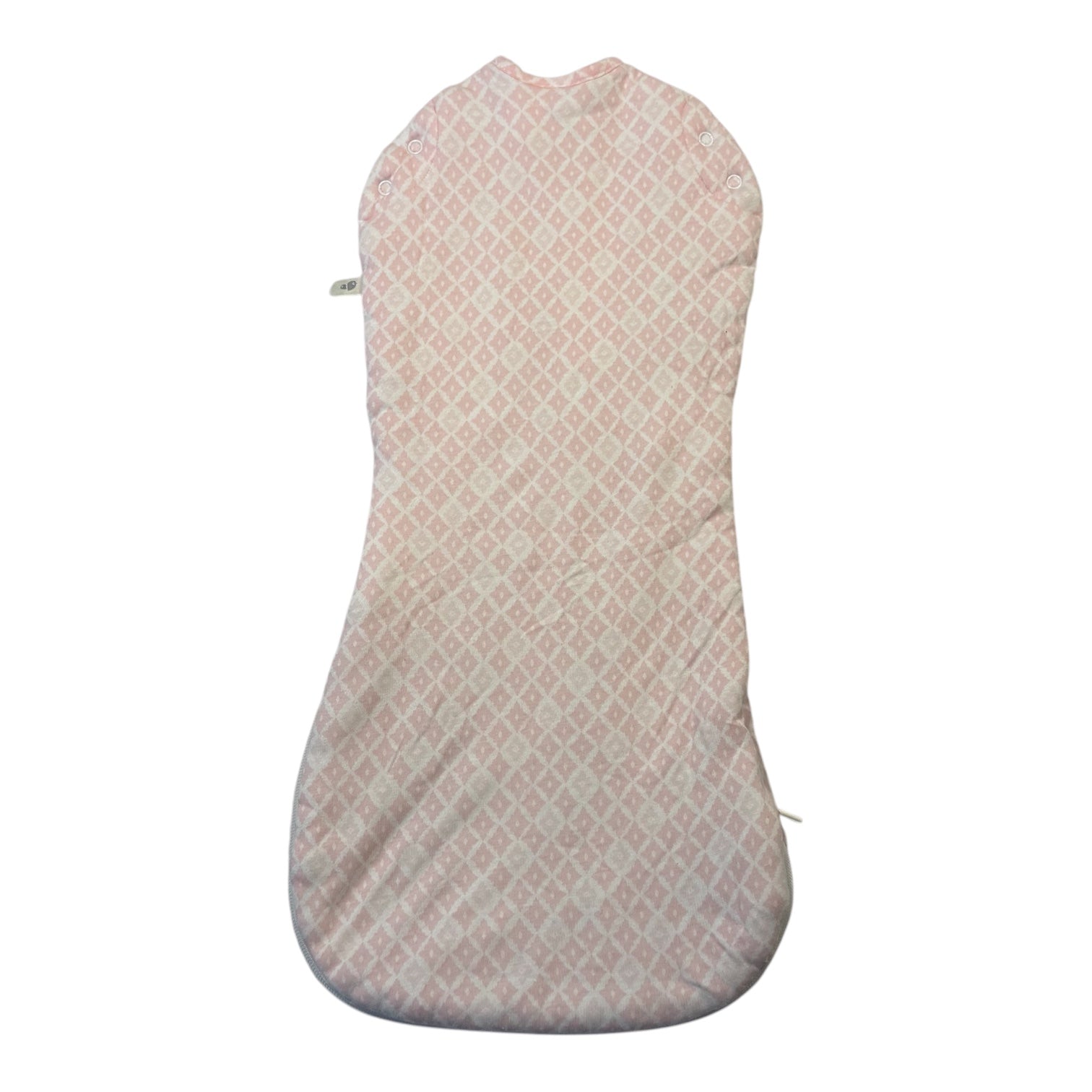 Perlimpinpin Transition Sleep Suit – Pink & White Geometric (Size 3-6 Months) - Ready Kids Canada
