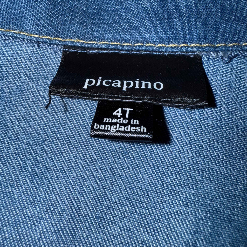 Picapino 4T Jean Denim jacket BNWT NEW - Ready Kids Canada