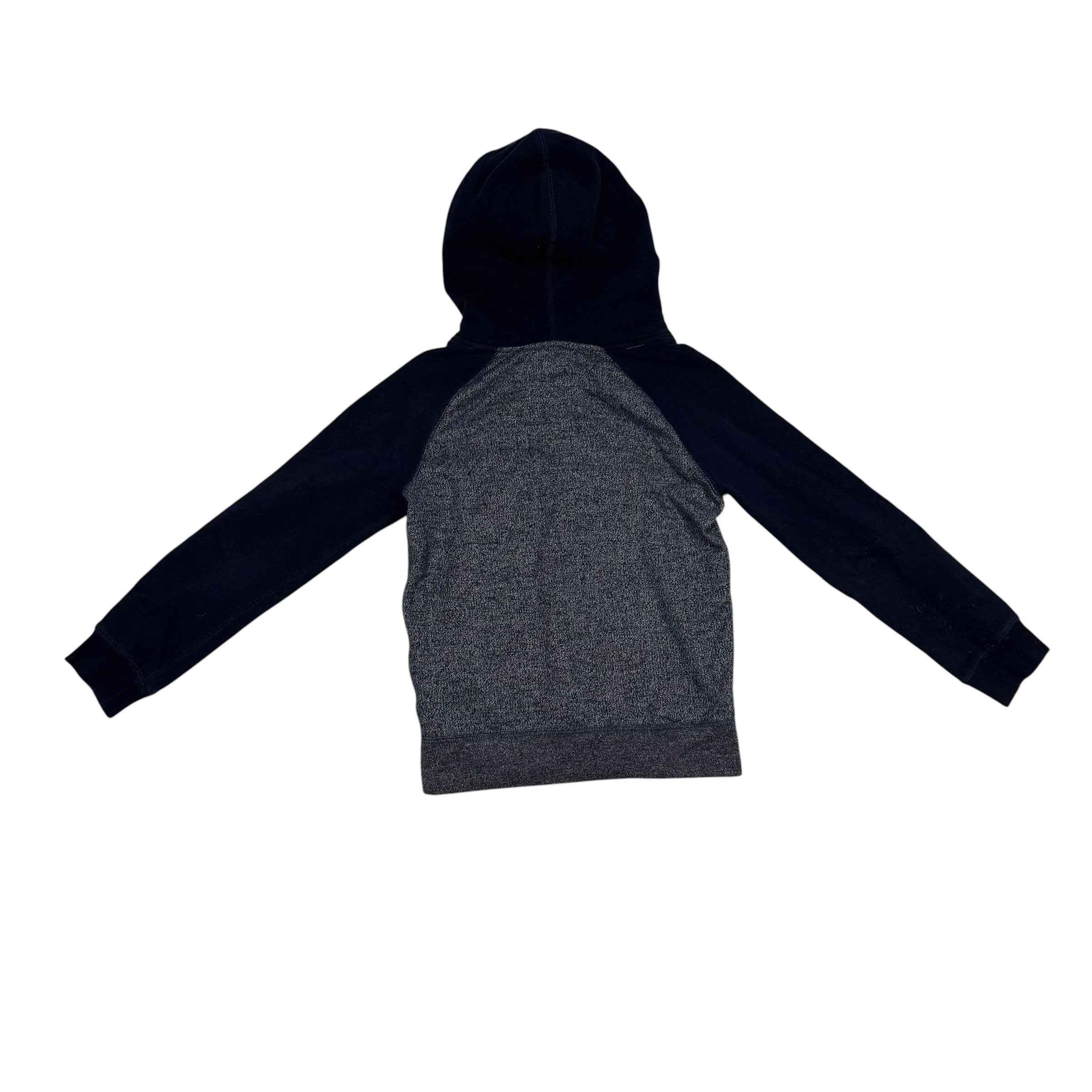 Roots Kids Salt and Pepper Kanga Hoodie L/G (9-10 YRS) Dark Grey Pink Beaver Logo