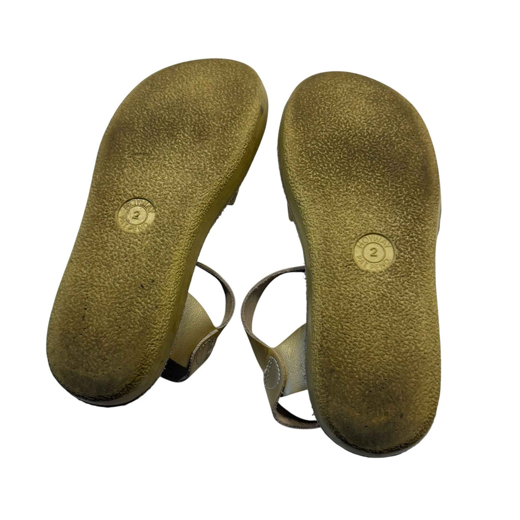 Salt Water Gold Sweetheart Sandals Big Kid Size 2 - Ready Kids Canada