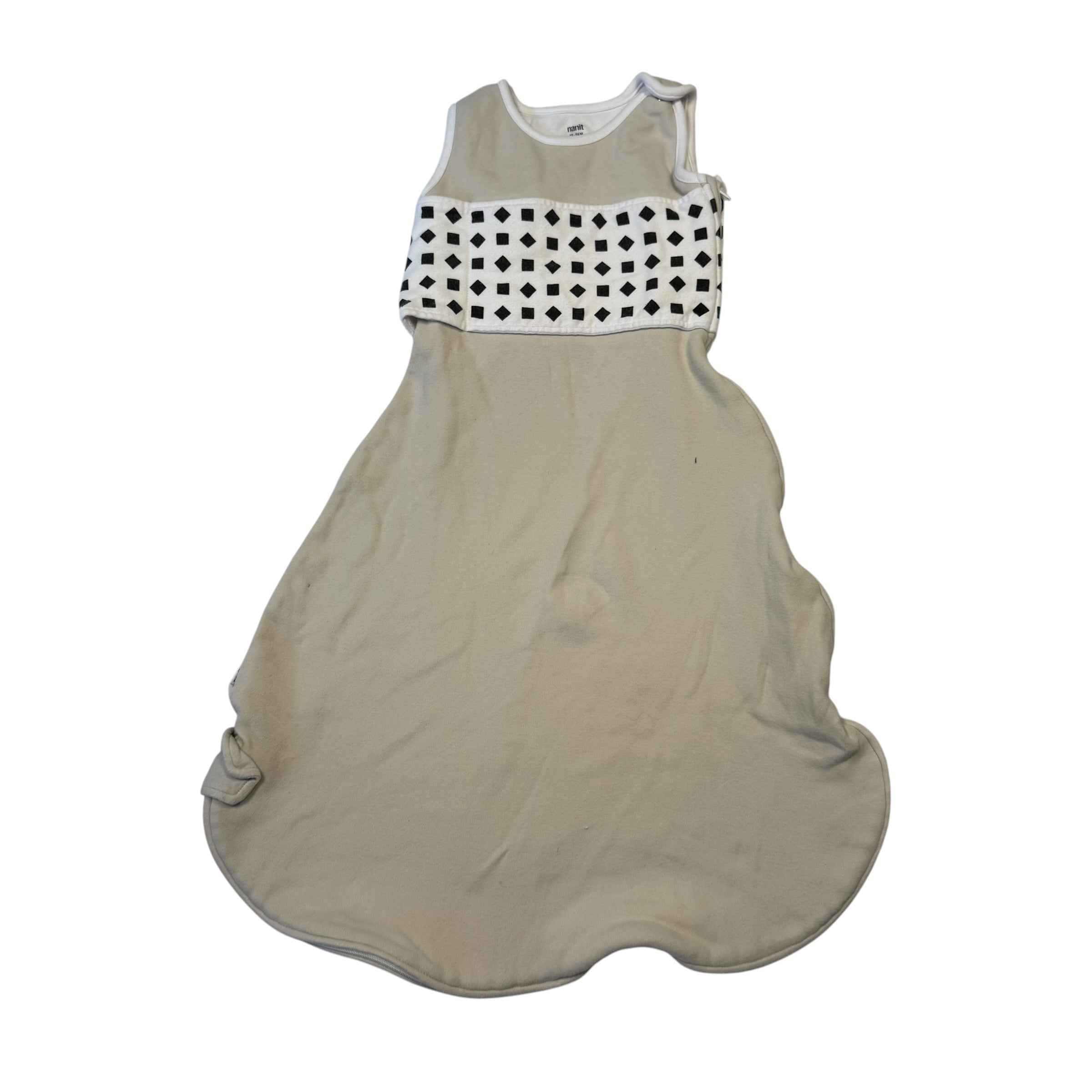 Nanit Breathing Wear Baby Sleeping Bag Sleep Sack - Khaki Beige Grid - Size 12-24 Months - Ready Kids Canada