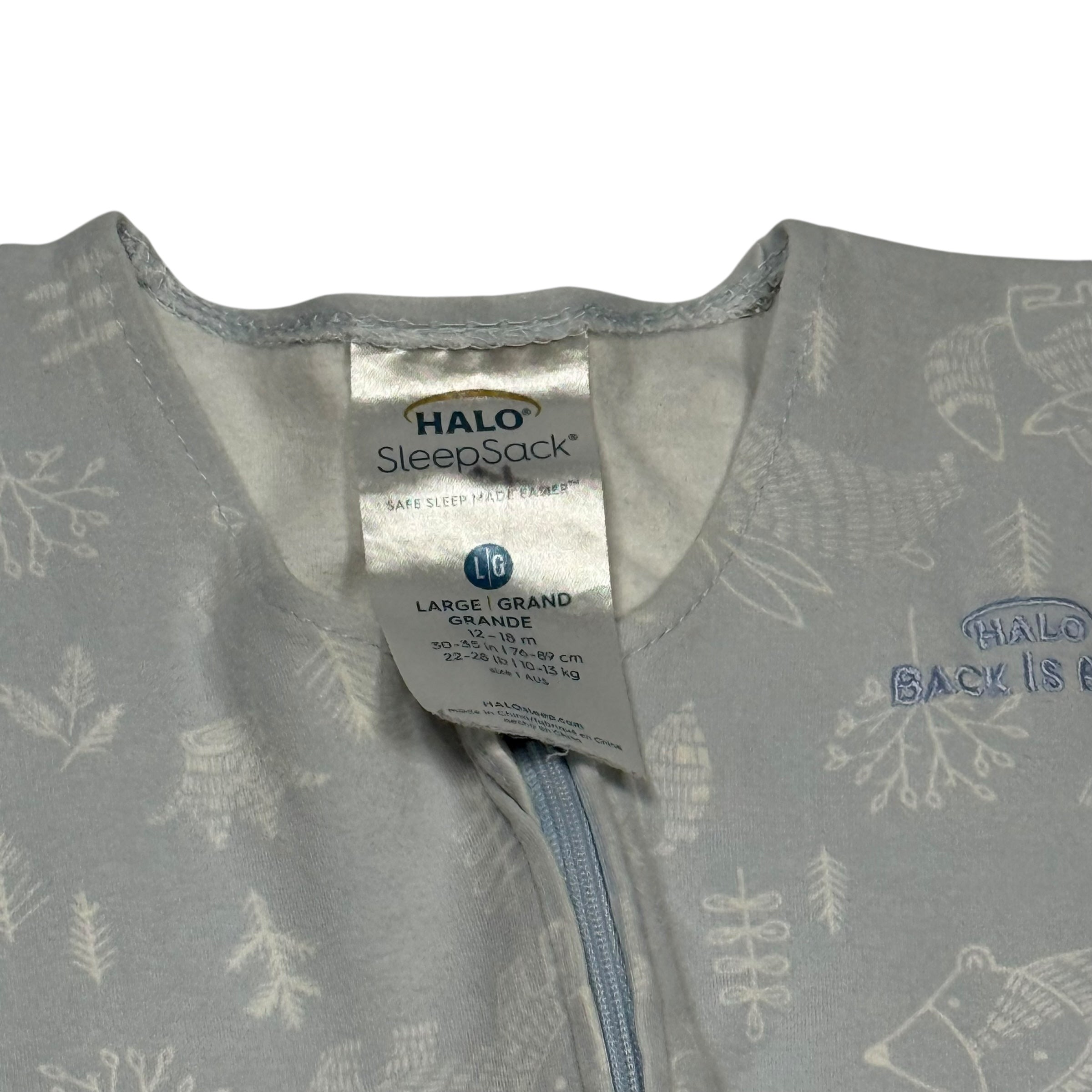 Halo Cotton Sleep Sack Large 12-18 Months 22-28 lbs - Ready Kids Canada