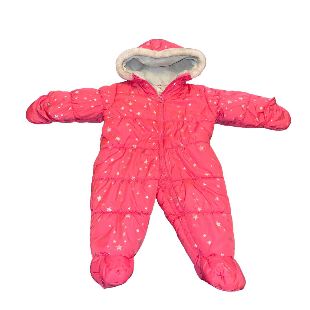 Carter's baby girl 12 month snowsuit insulated one-piece
