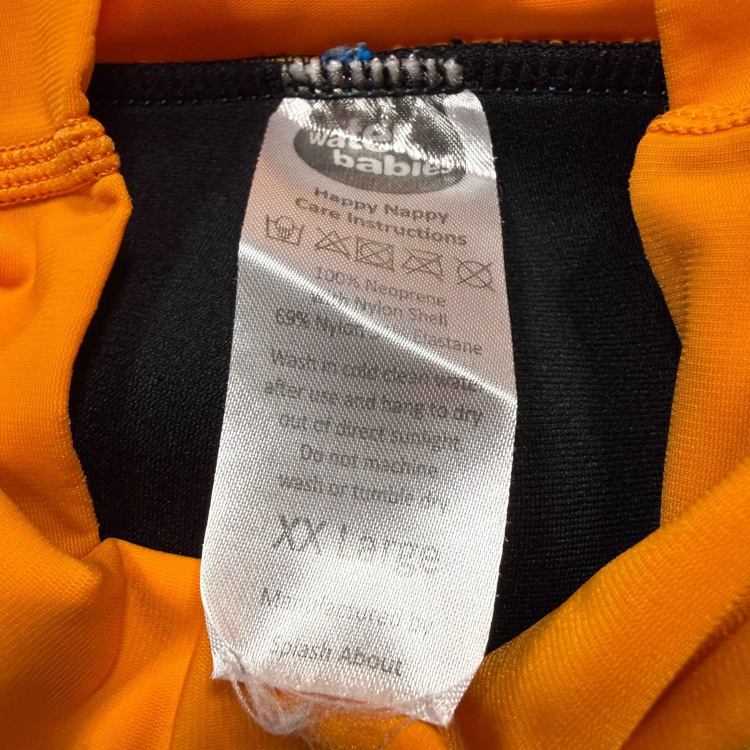 Water Babies Happy Nappy Swim Diaper - Blue/Orange, Size XXL - Ready Kids Canada