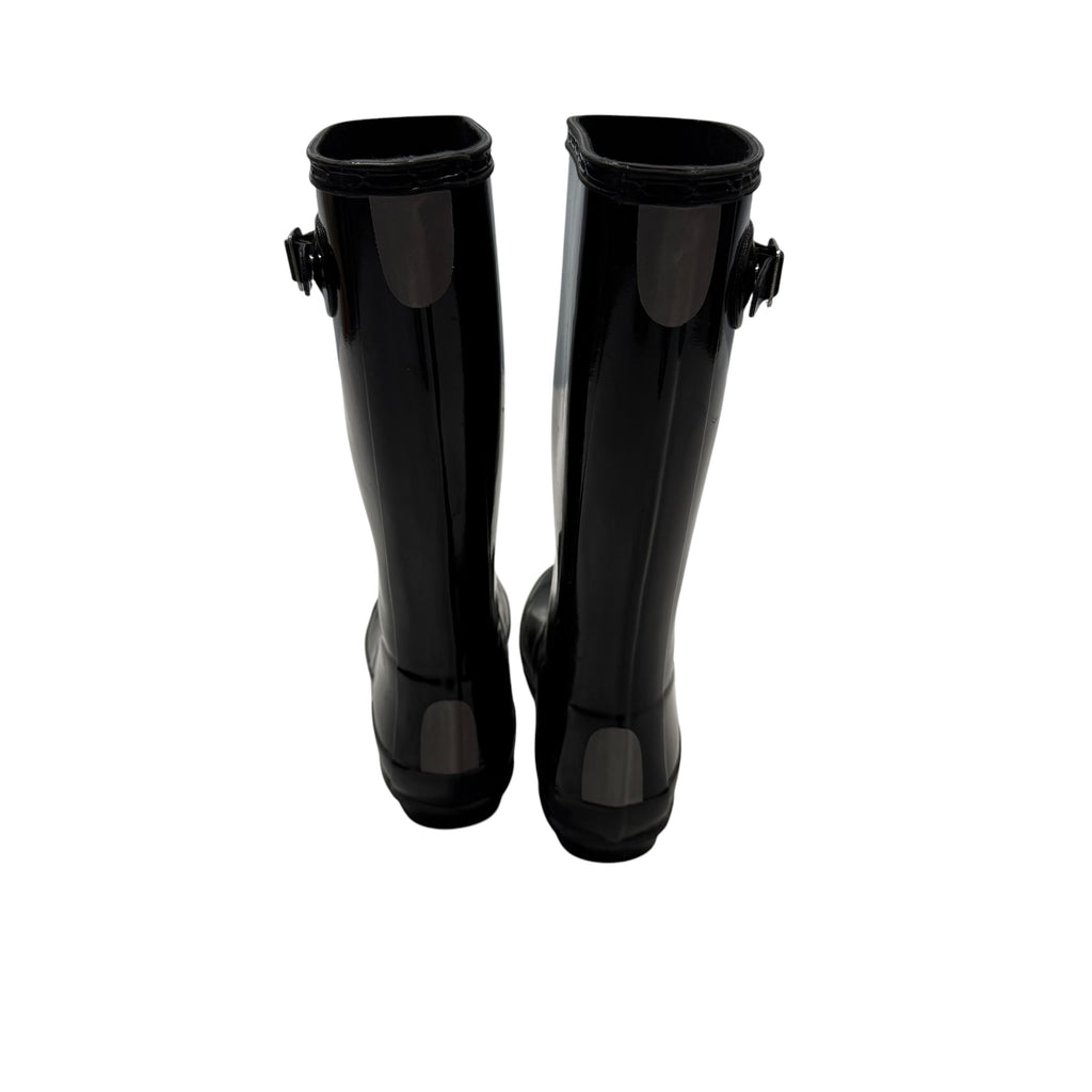 Hunter Black Rain Boots Gloss Big Kid Size 2 - Ready Kids Canada