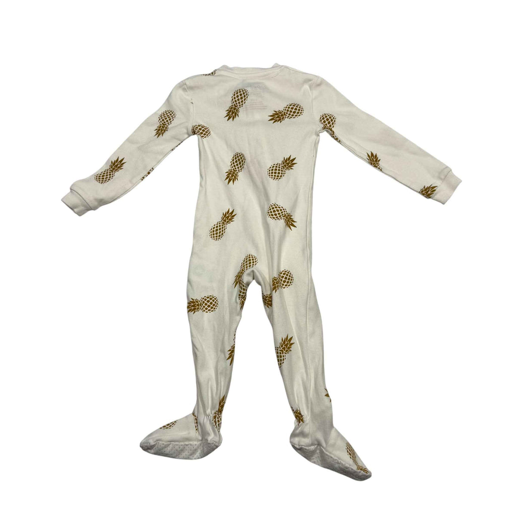 Zippyjams Organic Cotton Footed Baby Sleeper Pineapples Print 9-12 Months