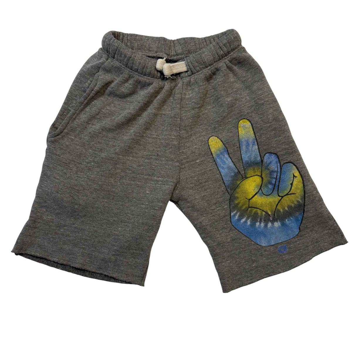 California Vintage Grey Peace Sign Tie Dye Sweatshorts size 10 boys - Ready Kids Canada